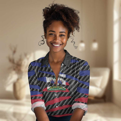 Black Haitians Beast Women Casual Shirt Ripped Flag Graphic - African Pride