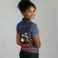 Black Haitians Beast Women Polo Shirt Ripped Flag Graphic LT19