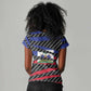 Black Haitians Beast Women V-Neck T-Shirt Ripped Flag Graphic LT19