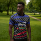 Black Haitians Beast Zipper Polo Shirt Ripped Flag Graphic