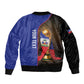 Personalized Afro Haiti Football 2026 Bomber Jacket Trophy Flag Pride Art