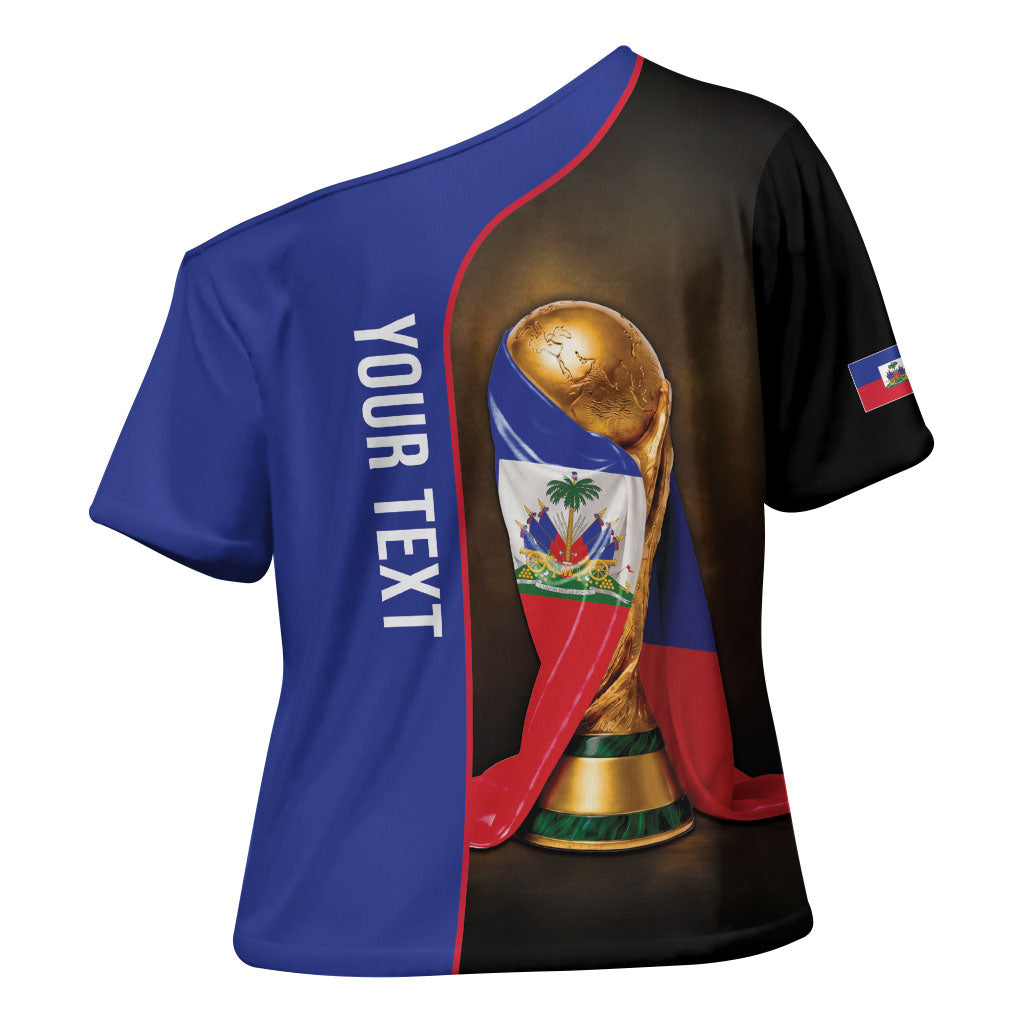 Personalized Afro Haiti Football 2026 Cross Shoulder Shirt Trophy Flag Pride Art
