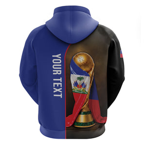 Personalized Afro Haiti Football 2026 Hoodie Trophy Flag Pride Art