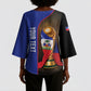 Personalized Afro Haiti Football 2026 Kimono Sleeve Blouse Trophy Flag Pride Art