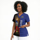 Personalized Afro Haiti Football 2026 Scrub Top Trophy Flag Pride Art