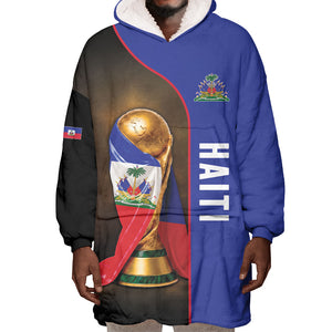 Personalized Afro Haiti Football 2026 Wearable Blanket Hoodie Trophy Flag Pride Art