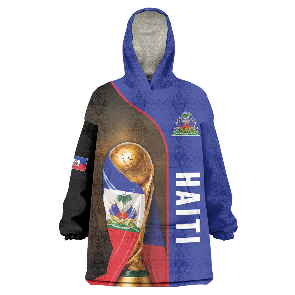Personalized Afro Haiti Football 2026 Wearable Blanket Hoodie Trophy Flag Pride Art