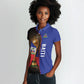 Personalized Afro Haiti Football 2026 Women Polo Shirt Trophy Flag Pride Art