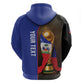 Personalized Afro Haiti Football 2026 Zip Hoodie Trophy Flag Pride Art