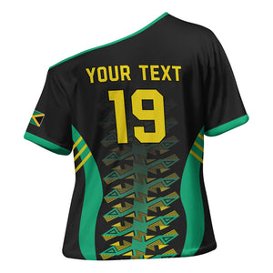 Custom Afro-Jamaicans Football Cross Shoulder Shirt Reggae Boyz Tribal Glory