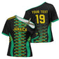 Custom Afro-Jamaicans Football Cross Shoulder Shirt Reggae Boyz Tribal Glory