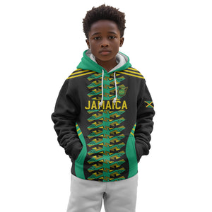 Custom Afro-Jamaicans Football Kid Hoodie Reggae Boyz Tribal Glory