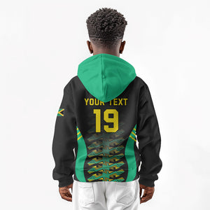 Custom Afro-Jamaicans Football Kid Hoodie Reggae Boyz Tribal Glory