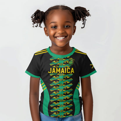 Custom Afro-Jamaicans Football Kid T shirt Reggae Boyz Tribal Glory