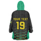 Custom Afro-Jamaicans Football Kid Wearable Blanket Hoodie Reggae Boyz Tribal Glory