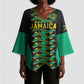 Custom Afro-Jamaicans Football Kimono Sleeve Blouse Reggae Boyz Tribal Glory