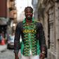Custom Afro-Jamaicans Football Long Sleeve Button Shirt Reggae Boyz Tribal Glory