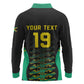 Custom Afro-Jamaicans Football Long Sleeve Polo Shirt Reggae Boyz Tribal Glory
