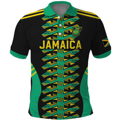Custom Afro-Jamaicans Football Polo Shirt Reggae Boyz Tribal Glory