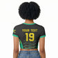 Custom Afro-Jamaicans Football Raglan Cropped T shirt Reggae Boyz Tribal Glory