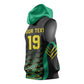 Custom Afro-Jamaicans Football Sleeveless Hoodie Reggae Boyz Tribal Glory