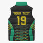 Custom Afro-Jamaicans Football Sleeveless Puffer Jacket Reggae Boyz Tribal Glory