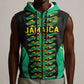 Custom Afro-Jamaicans Football Sleeveless Zip Hoodie Reggae Boyz Tribal Glory