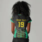 Custom Afro-Jamaicans Football Women V-Neck T-Shirt Reggae Boyz Tribal Glory
