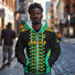 Custom Afro-Jamaicans Football Zip Hoodie Reggae Boyz Tribal Glory