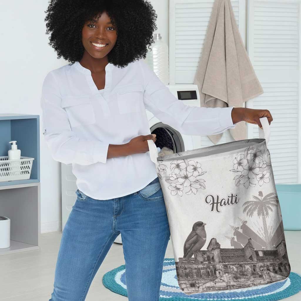 Afro-Haitians Citadelle Laferriere Laundry Basket Hispaniolan Trogon and Plumeria - African Pride