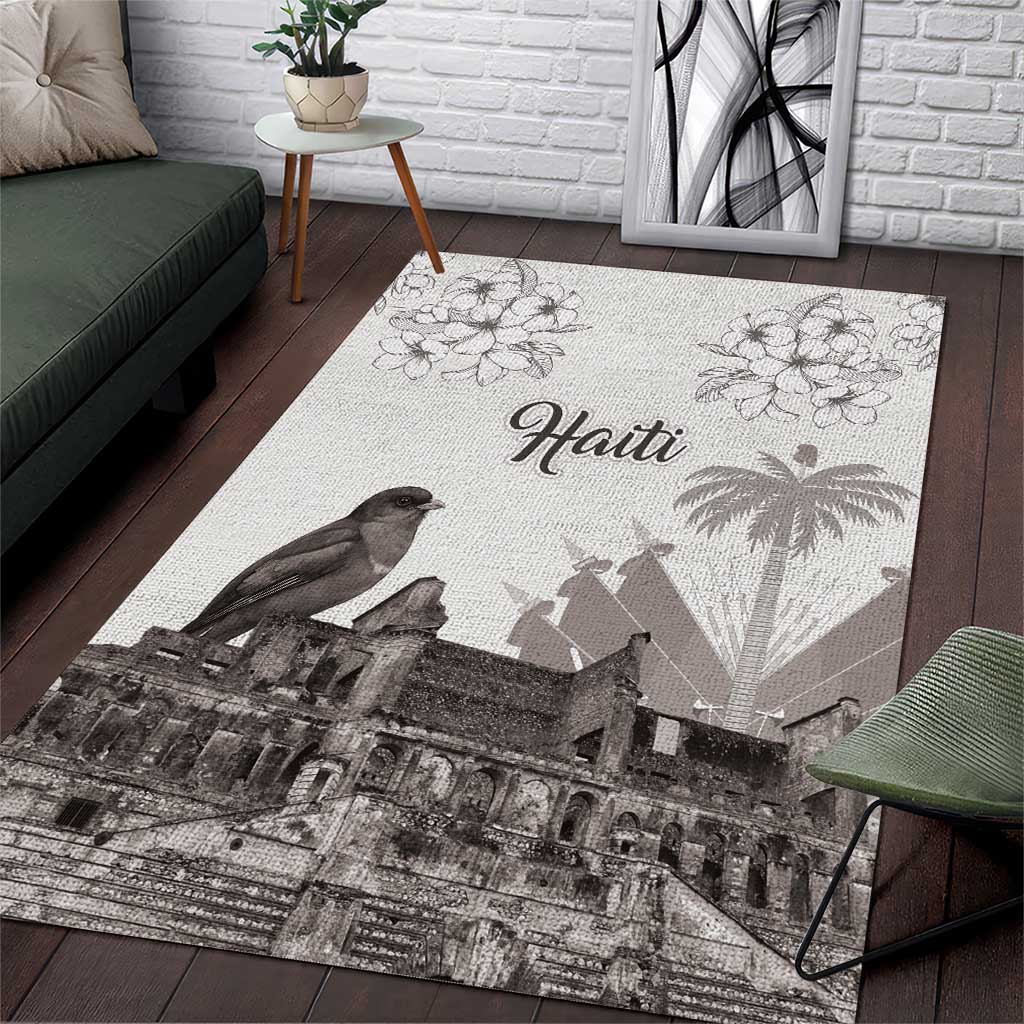 Afro-Haitians Citadelle Laferriere Area Rug Hispaniolan Trogon and Plumeria - African Pride