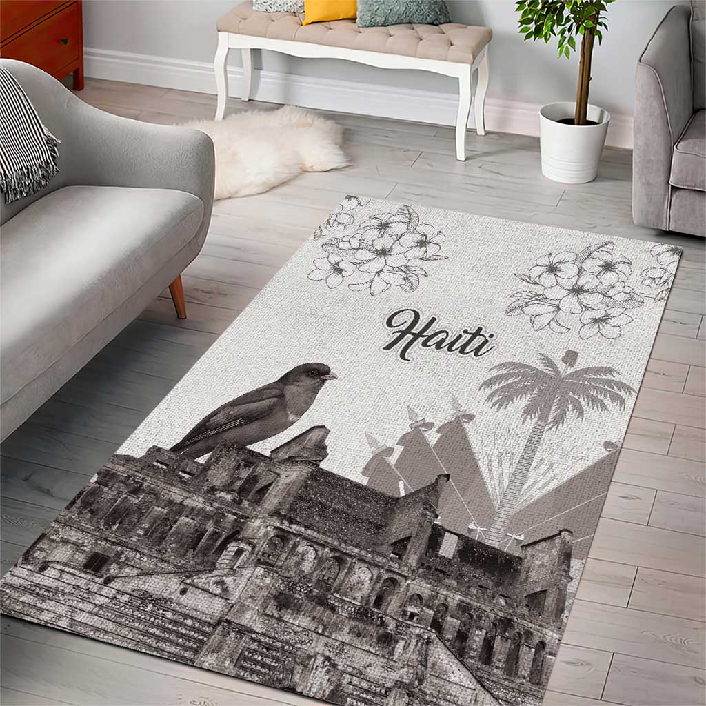 Afro-Haitians Citadelle Laferriere Area Rug Hispaniolan Trogon and Plumeria - African Pride