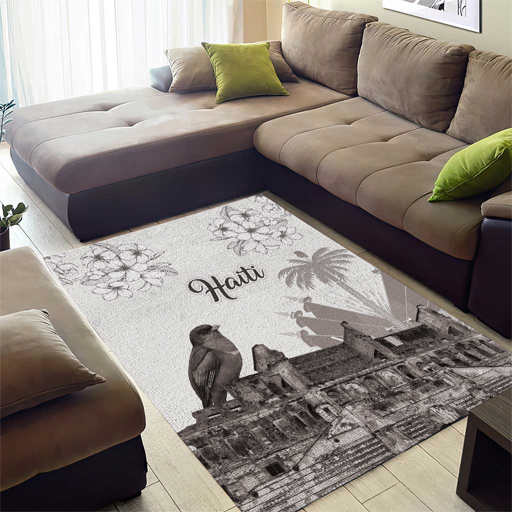 Afro-Haitians Citadelle Laferriere Area Rug Hispaniolan Trogon and Plumeria - African Pride