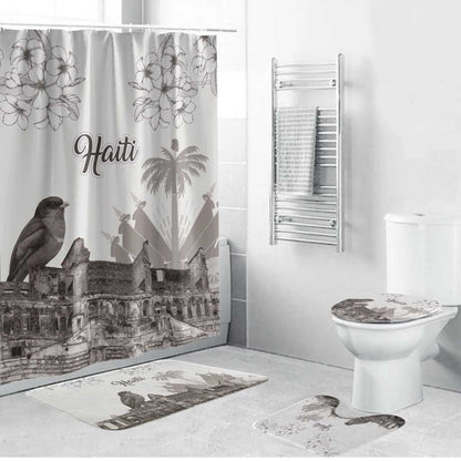 Afro-Haitians Citadelle Laferriere Bathroom Set Hispaniolan Trogon and Plumeria