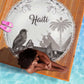 Afro-Haitians Citadelle Laferriere Beach Blanket Hispaniolan Trogon and Plumeria - African Pride