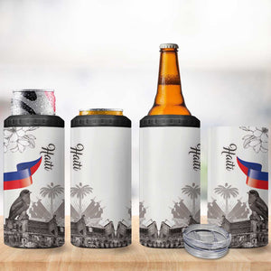 Afro-Haitians Citadelle Laferriere 4 in 1 Can Cooler Tumbler Hispaniolan Trogon and Plumeria - African Pride