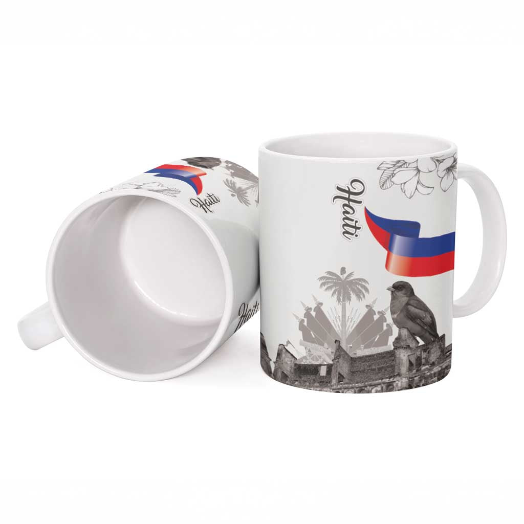 Afro-Haitians Citadelle Laferriere Ceramic Mug Hispaniolan Trogon and Plumeria