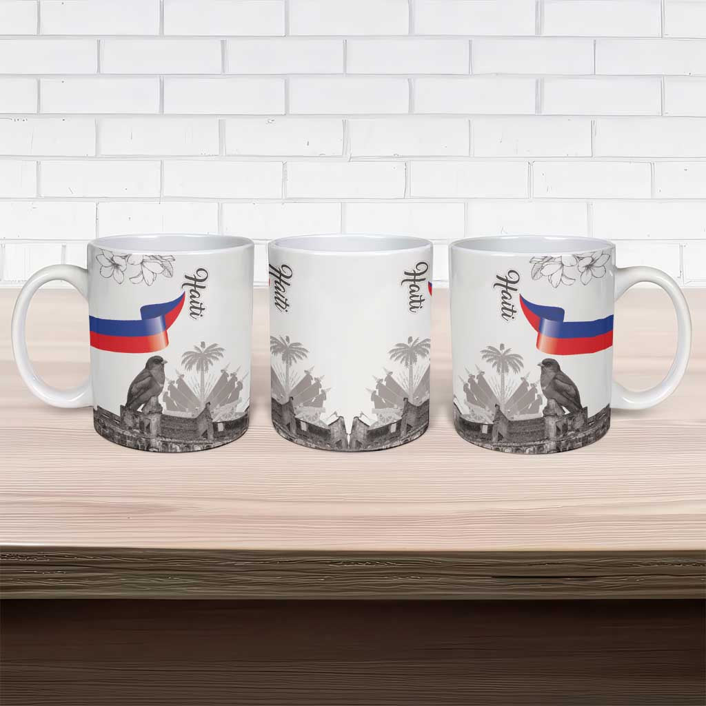 Afro-Haitians Citadelle Laferriere Ceramic Mug Hispaniolan Trogon and Plumeria