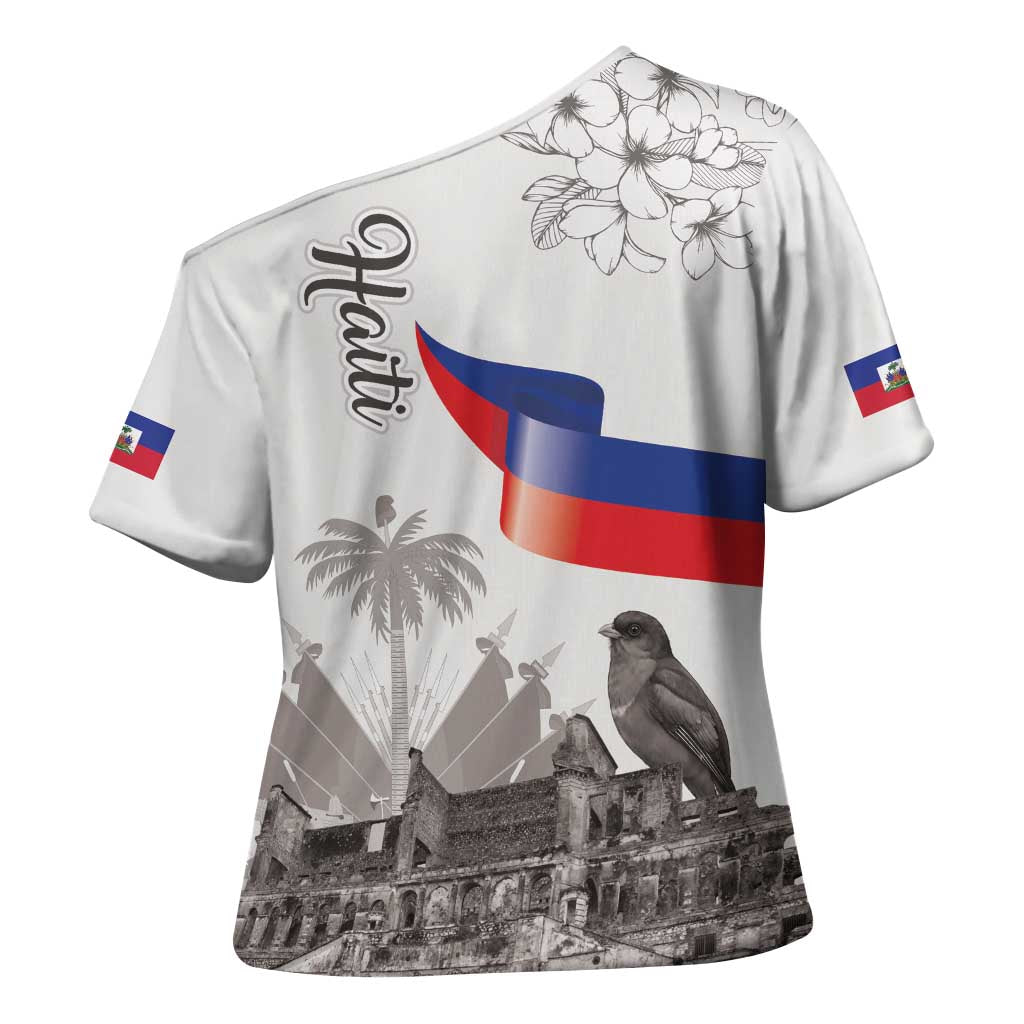 Afro-Haitians Citadelle Laferriere Cross Shoulder Shirt Hispaniolan Trogon and Plumeria