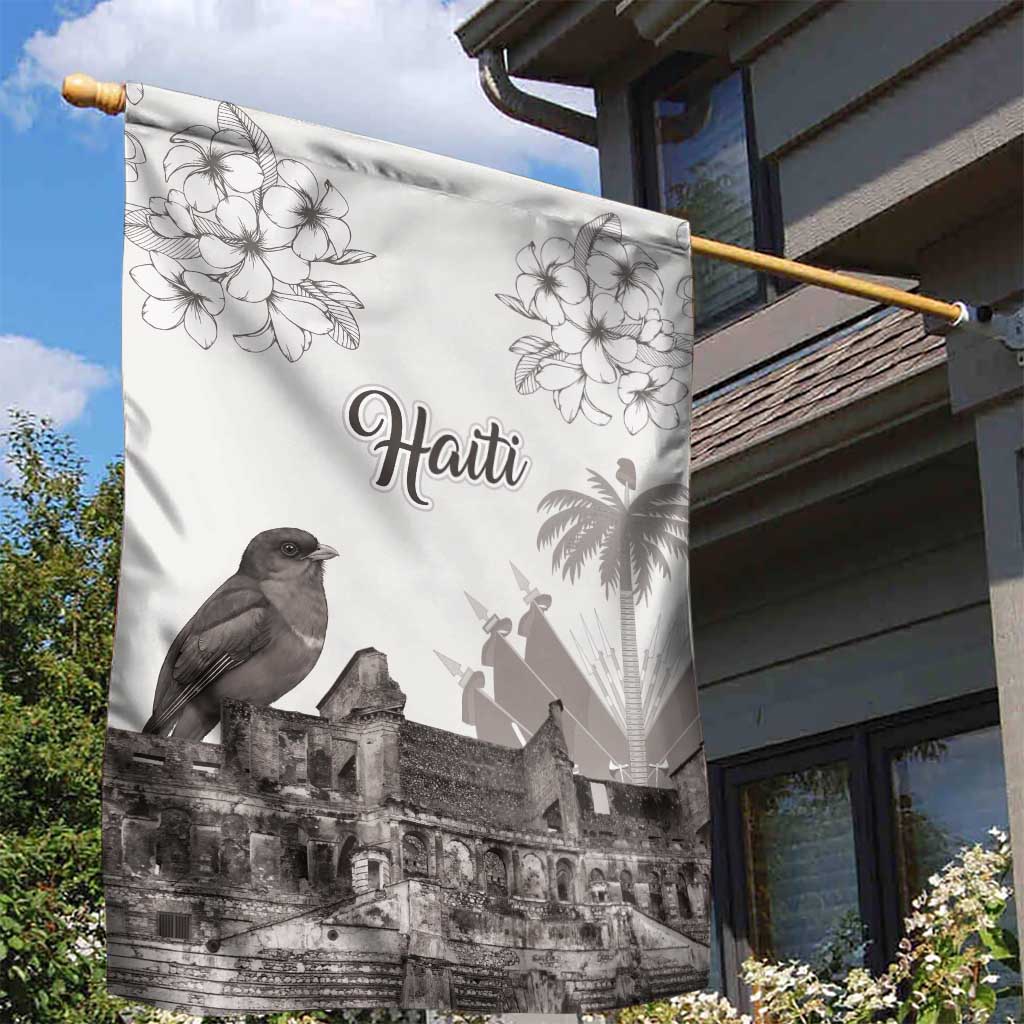 Afro-Haitians Citadelle Laferriere Garden Flag Hispaniolan Trogon and Plumeria - African Pride