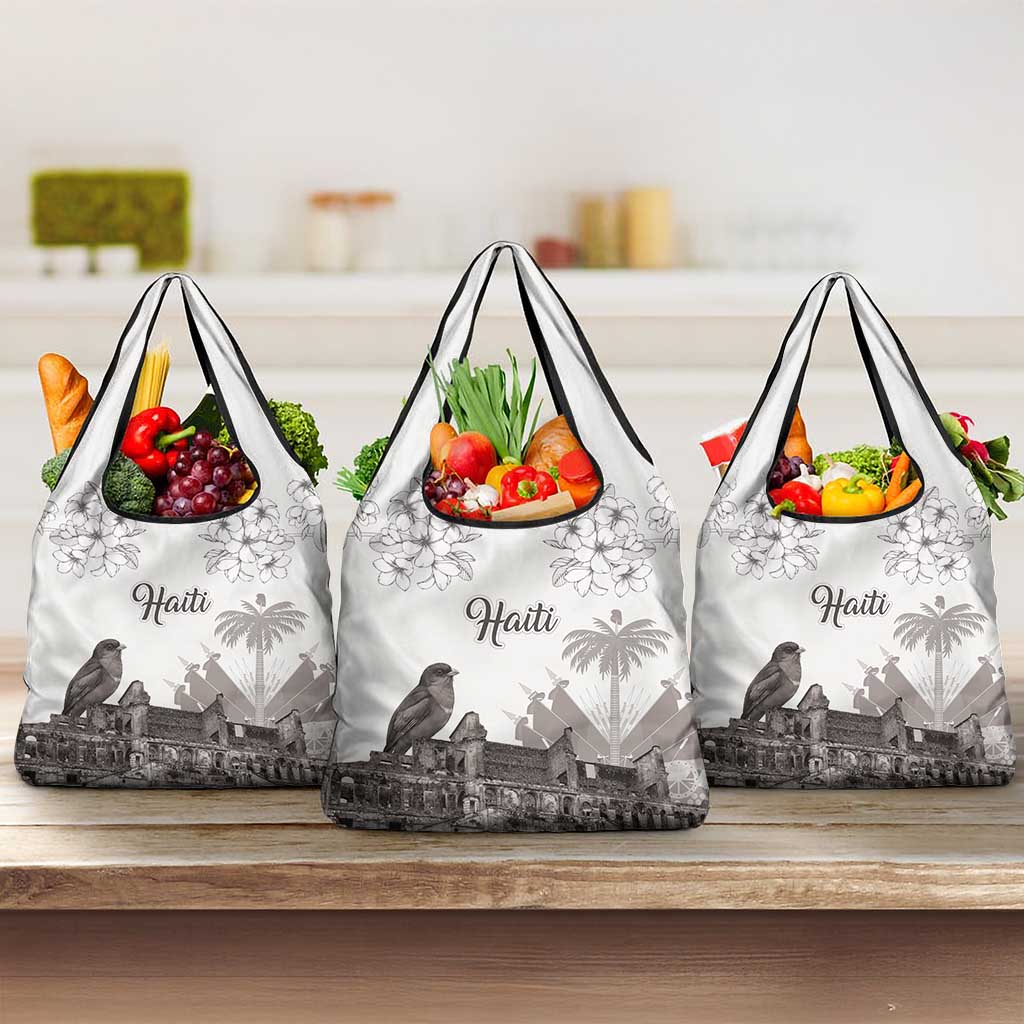 Afro-Haitians Citadelle Laferriere Grocery Bag Hispaniolan Trogon and Plumeria - African Pride