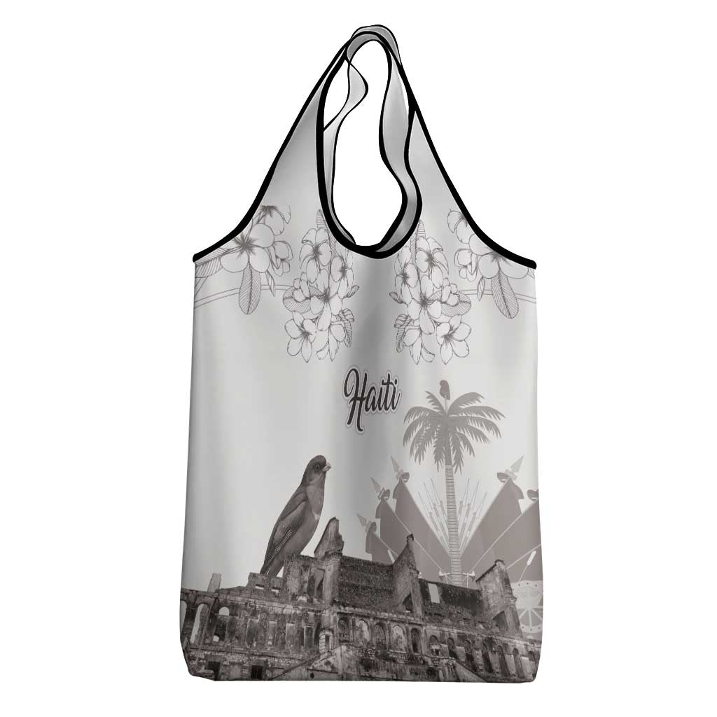 Afro-Haitians Citadelle Laferriere Grocery Bag Hispaniolan Trogon and Plumeria - African Pride