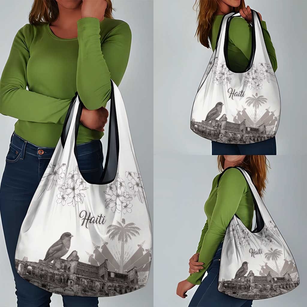 Afro-Haitians Citadelle Laferriere Grocery Bag Hispaniolan Trogon and Plumeria - African Pride