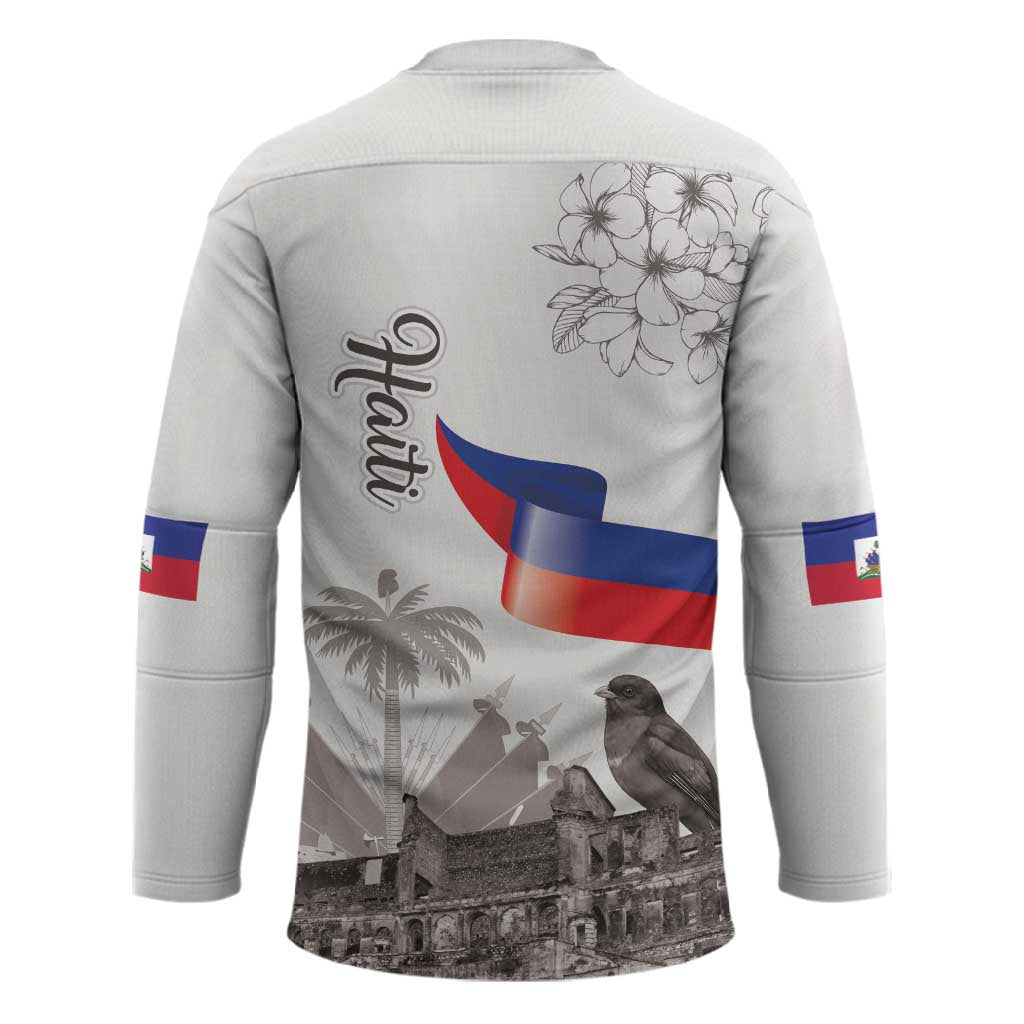 Afro-Haitians Citadelle Laferriere Hockey Jersey Hispaniolan Trogon and Plumeria