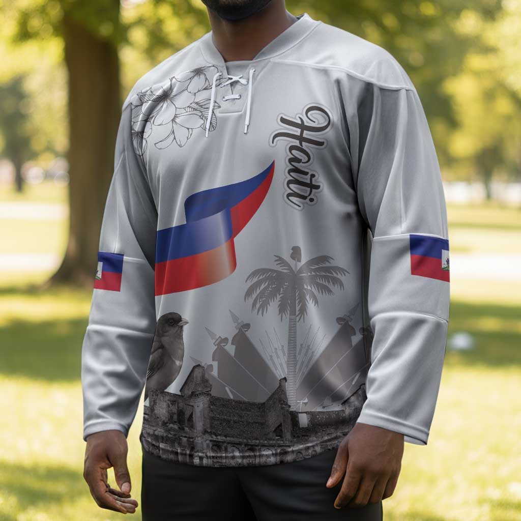 Afro-Haitians Citadelle Laferriere Hockey Jersey Hispaniolan Trogon and Plumeria