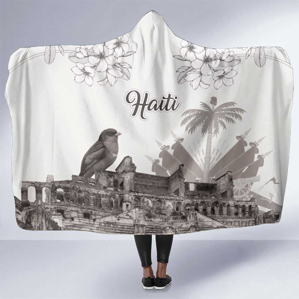 Afro-Haitians Citadelle Laferriere Hooded Blanket Hispaniolan Trogon and Plumeria - African Pride