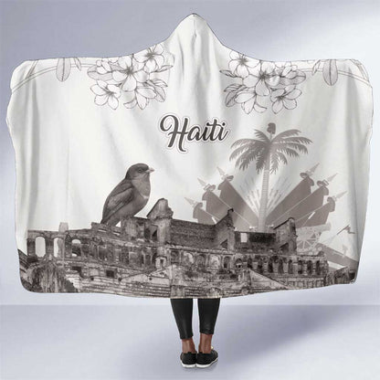 Afro-Haitians Citadelle Laferriere Hooded Blanket Hispaniolan Trogon and Plumeria - African Pride