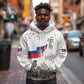 Afro-Haitians Citadelle Laferriere Hoodie Hispaniolan Trogon and Plumeria - African Pride