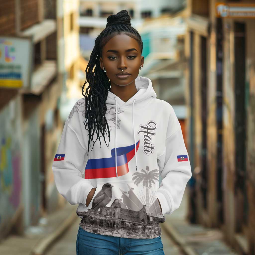 Afro-Haitians Citadelle Laferriere Hoodie Hispaniolan Trogon and Plumeria - African Pride