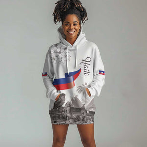 Afro-Haitians Citadelle Laferriere Hoodie Dress Hispaniolan Trogon and Plumeria - African Pride
